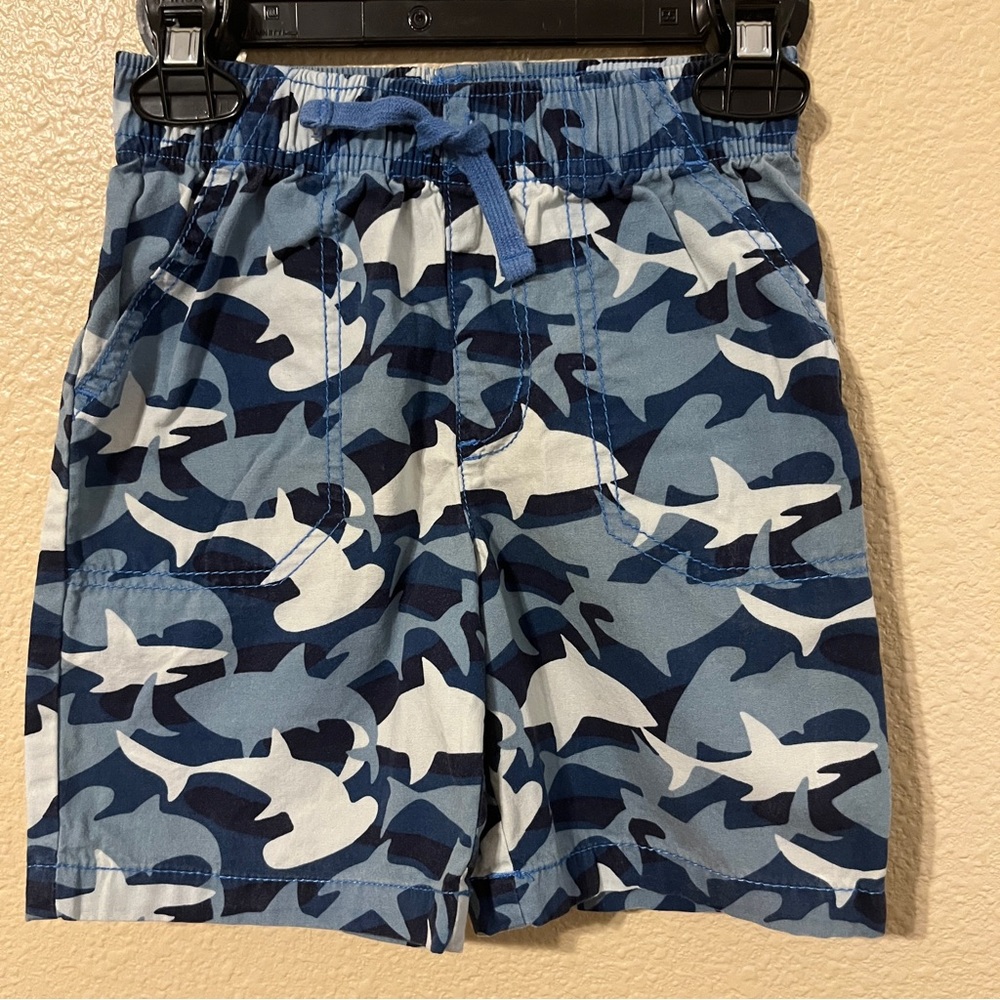Jumping Beans Boy’s Size 4T Blue & Light Gray Shark Print Shorts